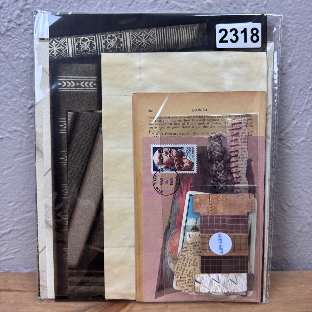 Dark Academia themed Junk journal Wallpaper, stamps, cards postcard pack 2318